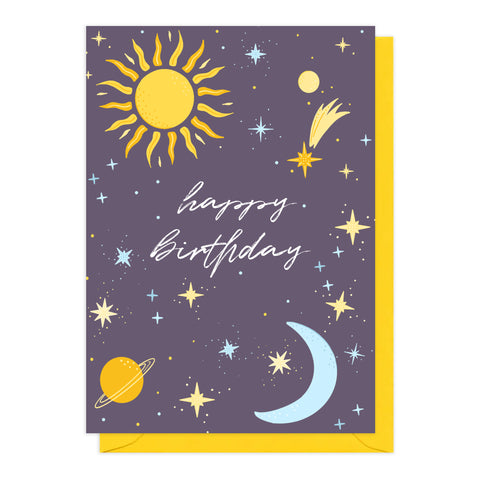 Sun and Moon Birthday Card
