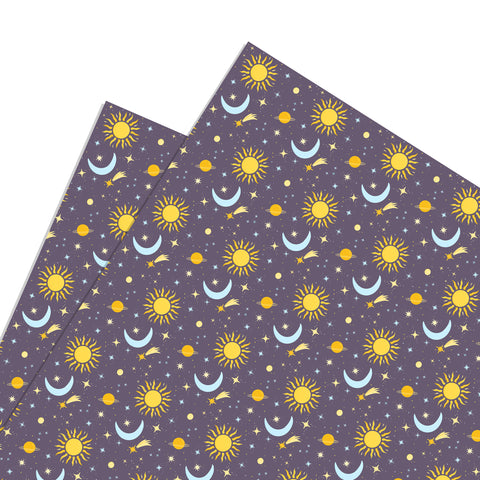 Celestial Wrapping Paper and Gift Tags