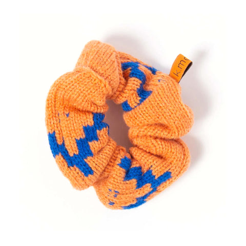 Orange Knitted Scrunchie