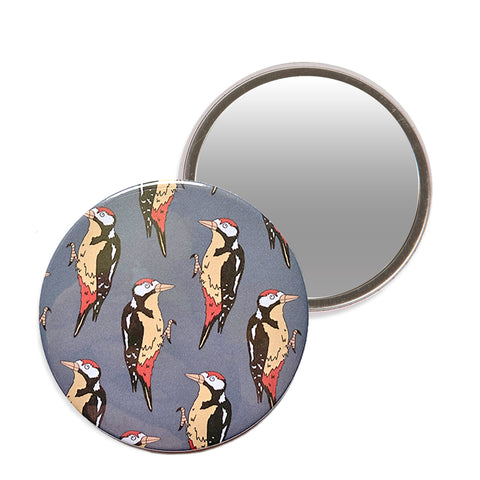 Woodpecker Makeup Mirror - Neon Magpie