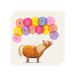 Charley Rabbit - Little Horse Happy Birthday Card