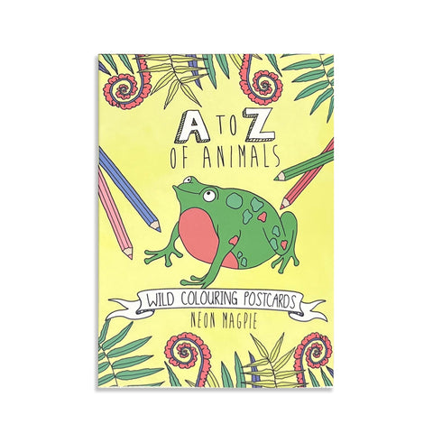 Animal Colouring In Postcard Set