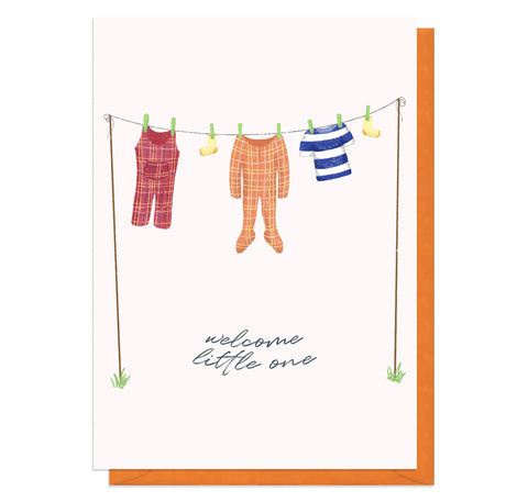 Washing Line Baby Card
