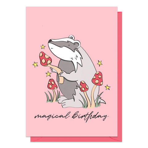 Badger Birthday Card