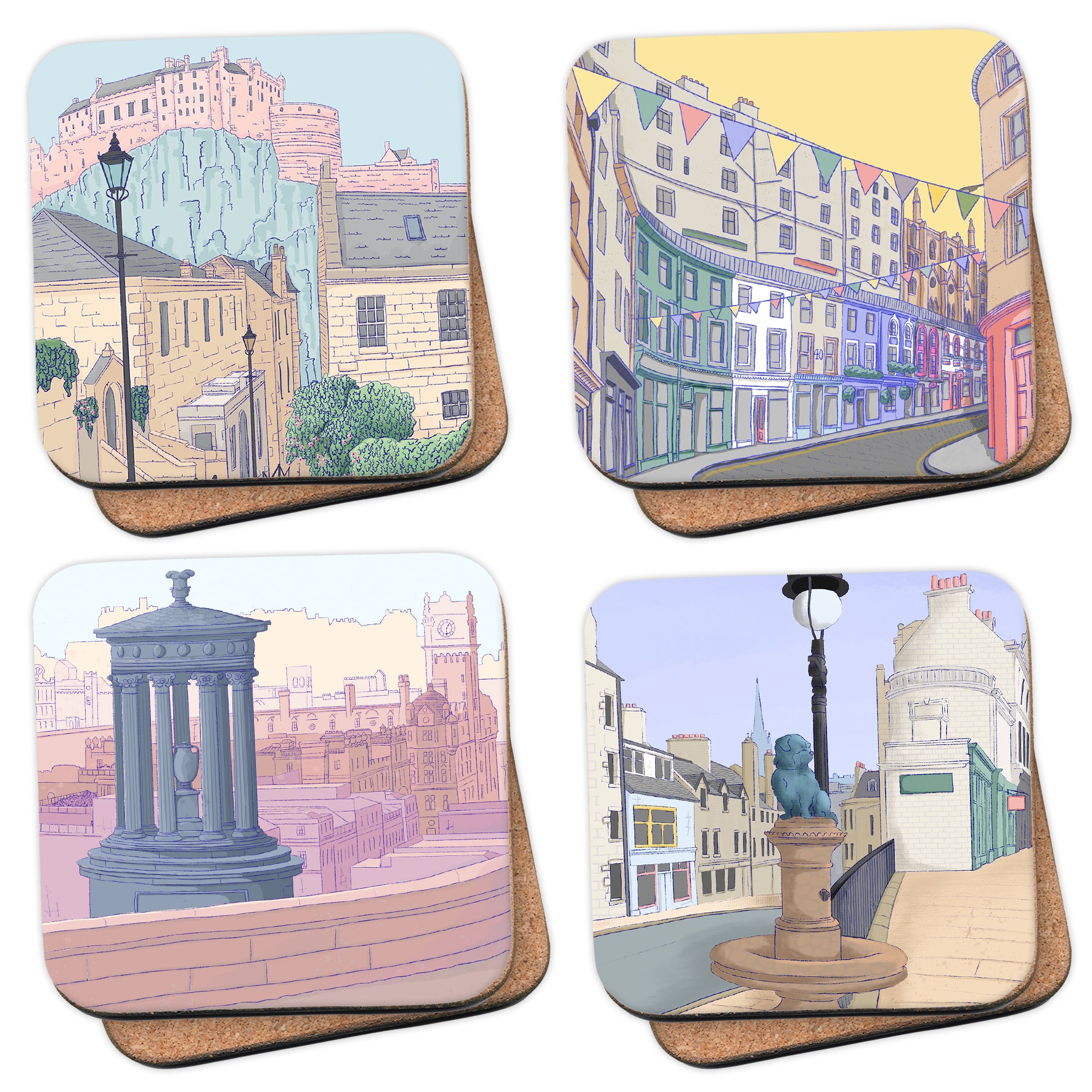 Set of 4 Edinburgh Coasters