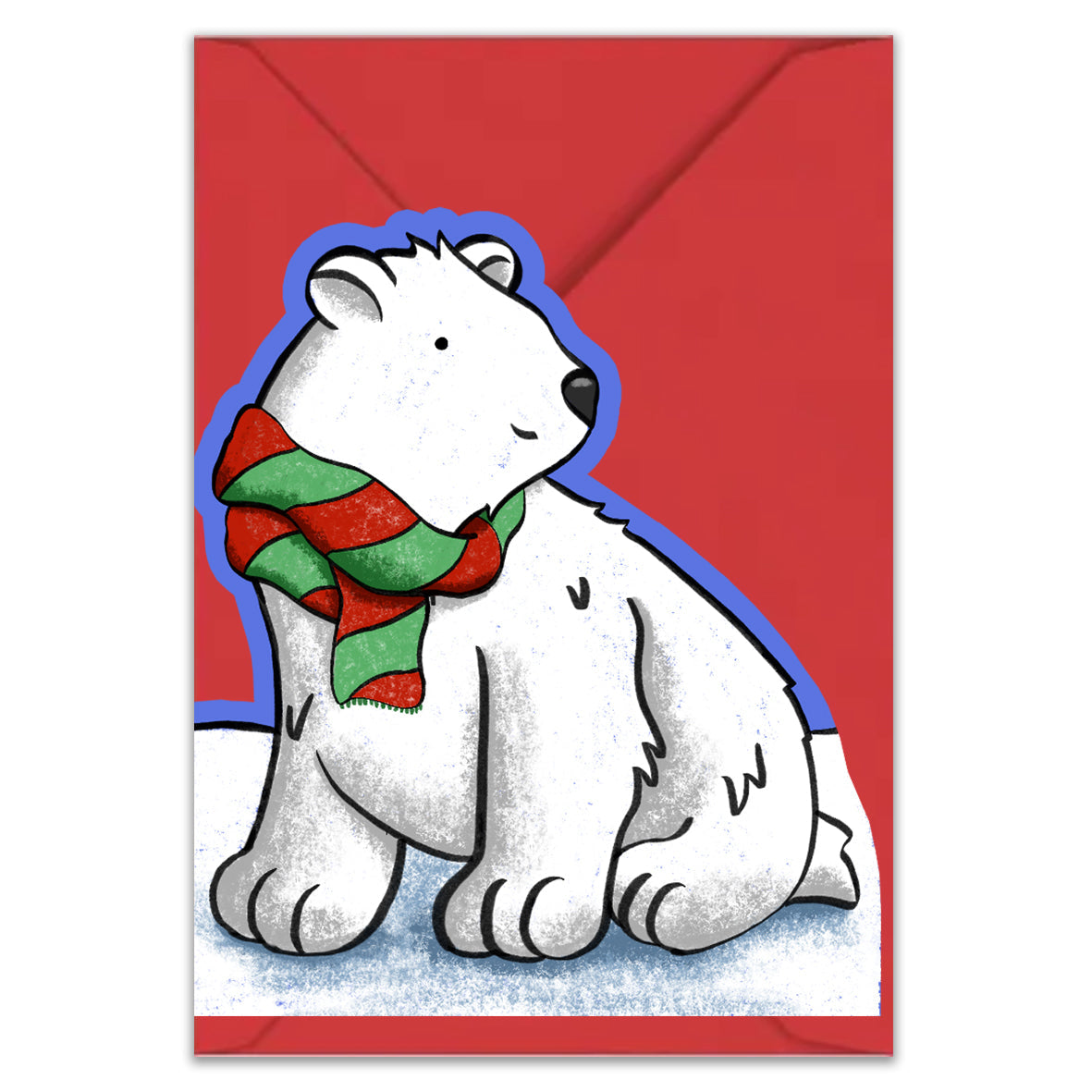 Polar Bear Die Cut Christmas Card