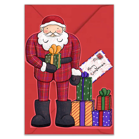 Santa Die Cut Christmas Card