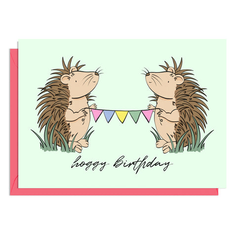 Hedgehog Birthday Card