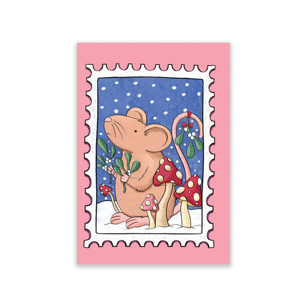 Woodland Stamp Mini Christmas Card Box