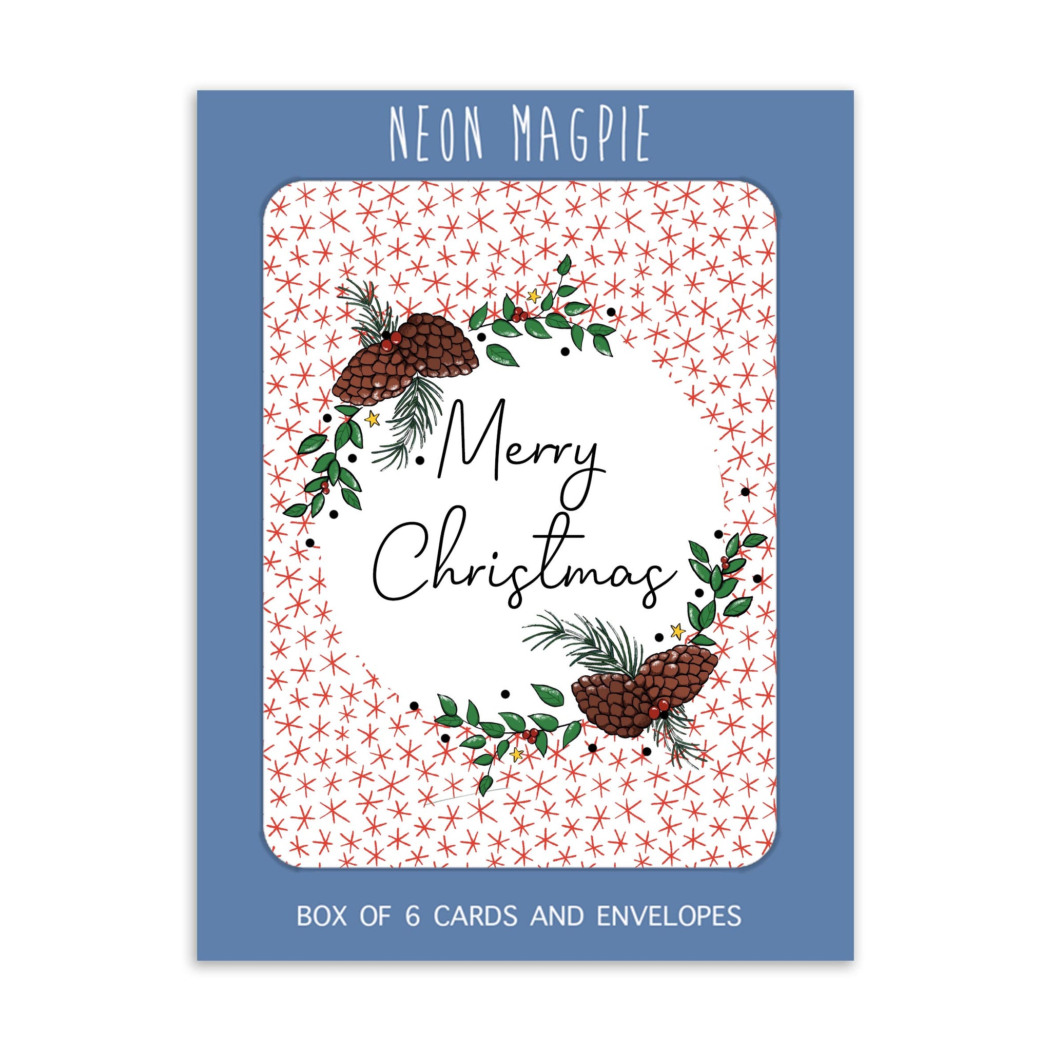 Pine Cone Wreath Box of Christmas Cards