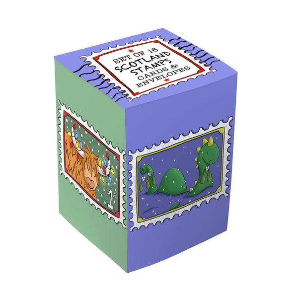Scotland Stamp Mini Christmas Card Box