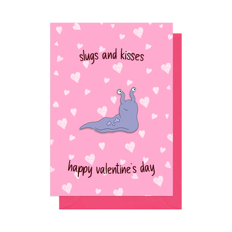 Slug Pin Badge Valentine's Card