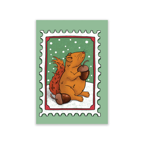 Woodland Stamp Mini Christmas Card Box