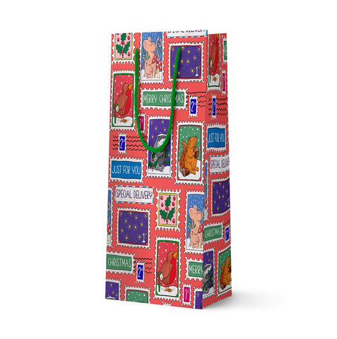 Woodland Stamp Gift Bag Bottle