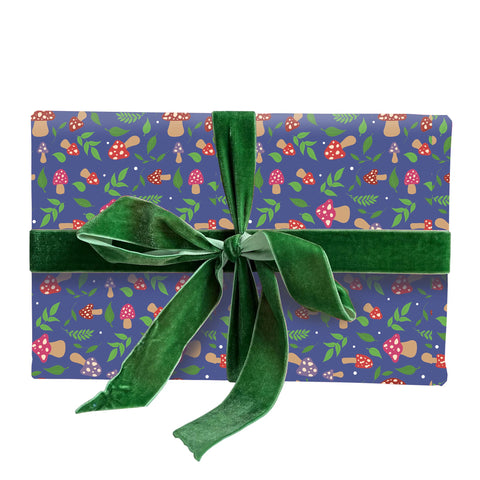 Toadstool Christmas Wrapping Paper and Gift Tags