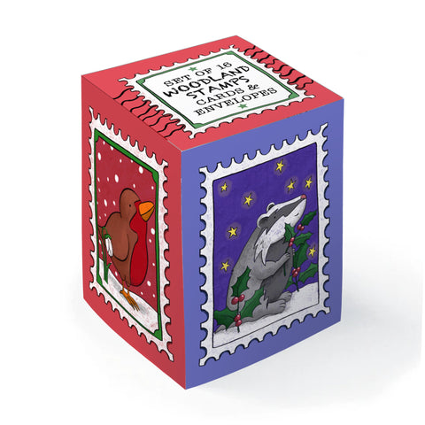 Woodland Stamp Mini Christmas Card Box