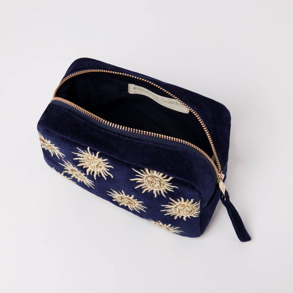 Sun Goddess Cosmetics Bag: Velvet / Navy