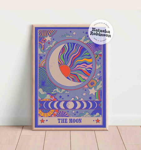 The Moon Tarot Art Print A4