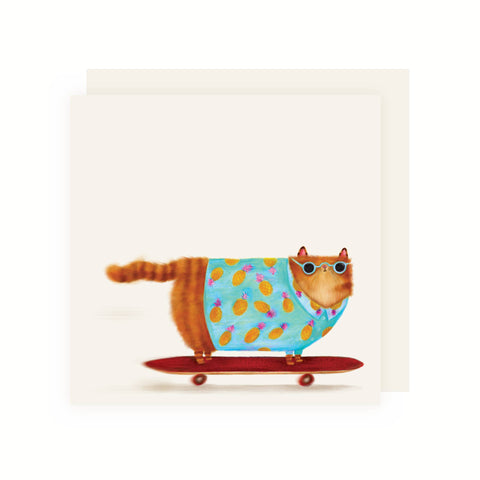Charley Rabbit - Skater Cat Card