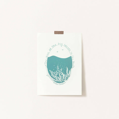 The Voice of the Sea A4 Screen Print