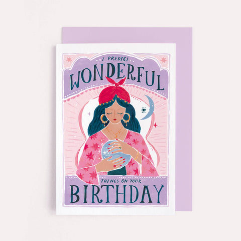 Sister Paper Co. - Fortune Birthday Card | Crystal Ball Card | Fortune Teller