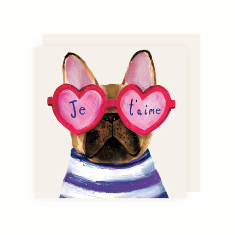 Charley Rabbit - Valentine's Day French Bulldog I Love You Card