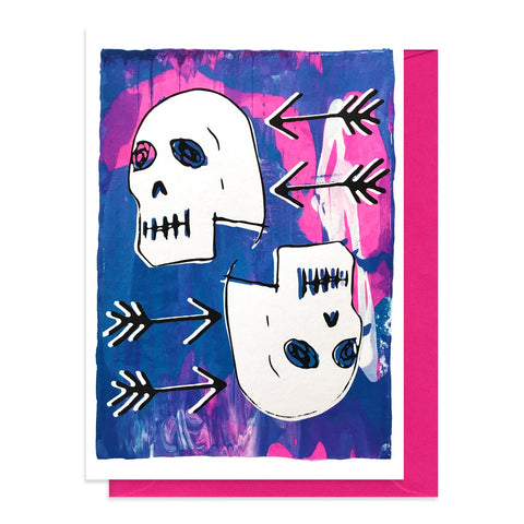 Acid Twins Skull Card - Neon Magpie
