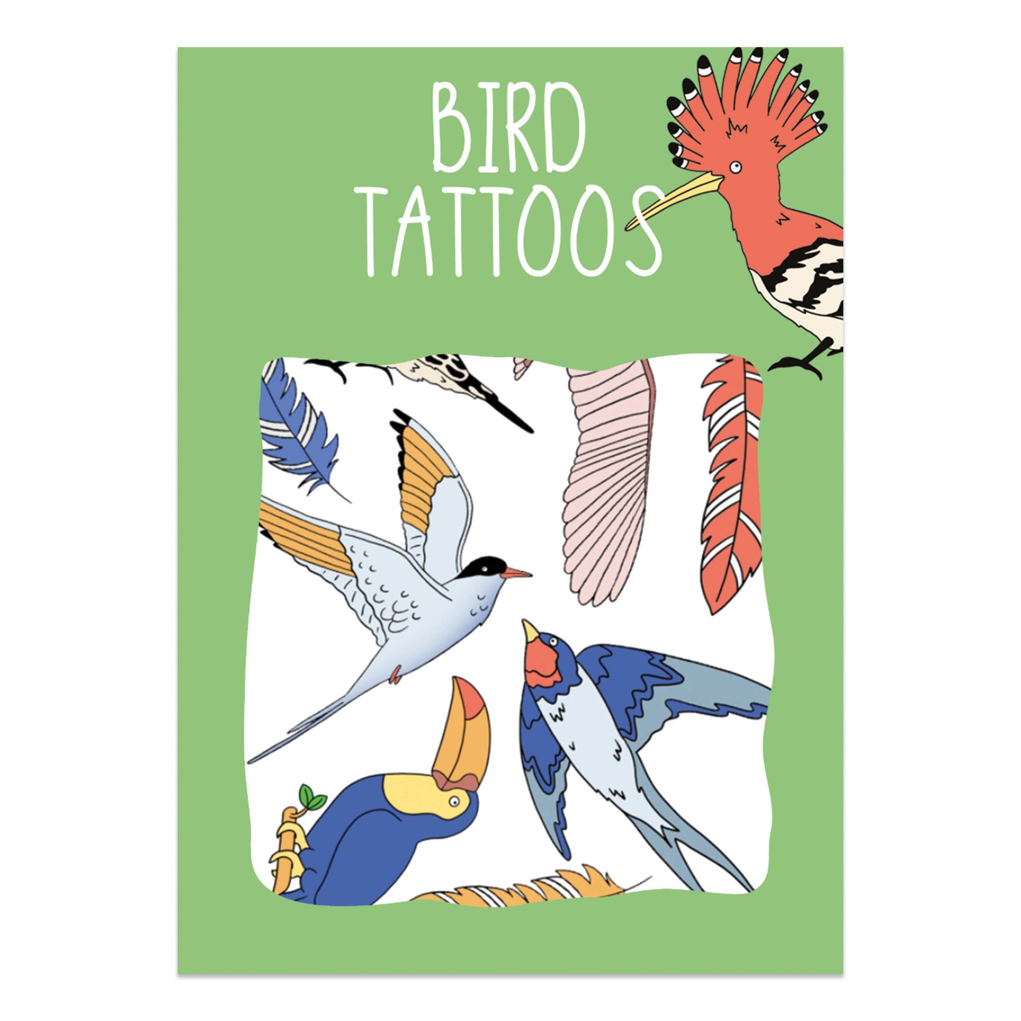 Bird Transfer Tattoos - Neon Magpie
