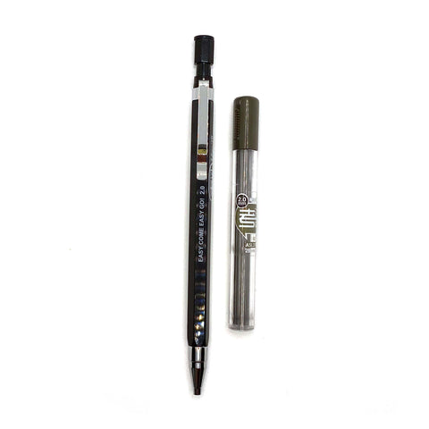 Black mechanical pencil and lead refill set