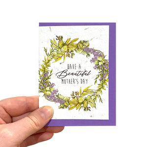 Wreath Mother's Day Seed Card - Neon Magpie