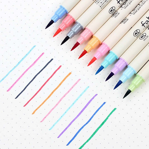Brush tip colouring pen sketch