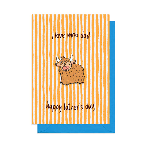 Highland Cow Father's Day Card