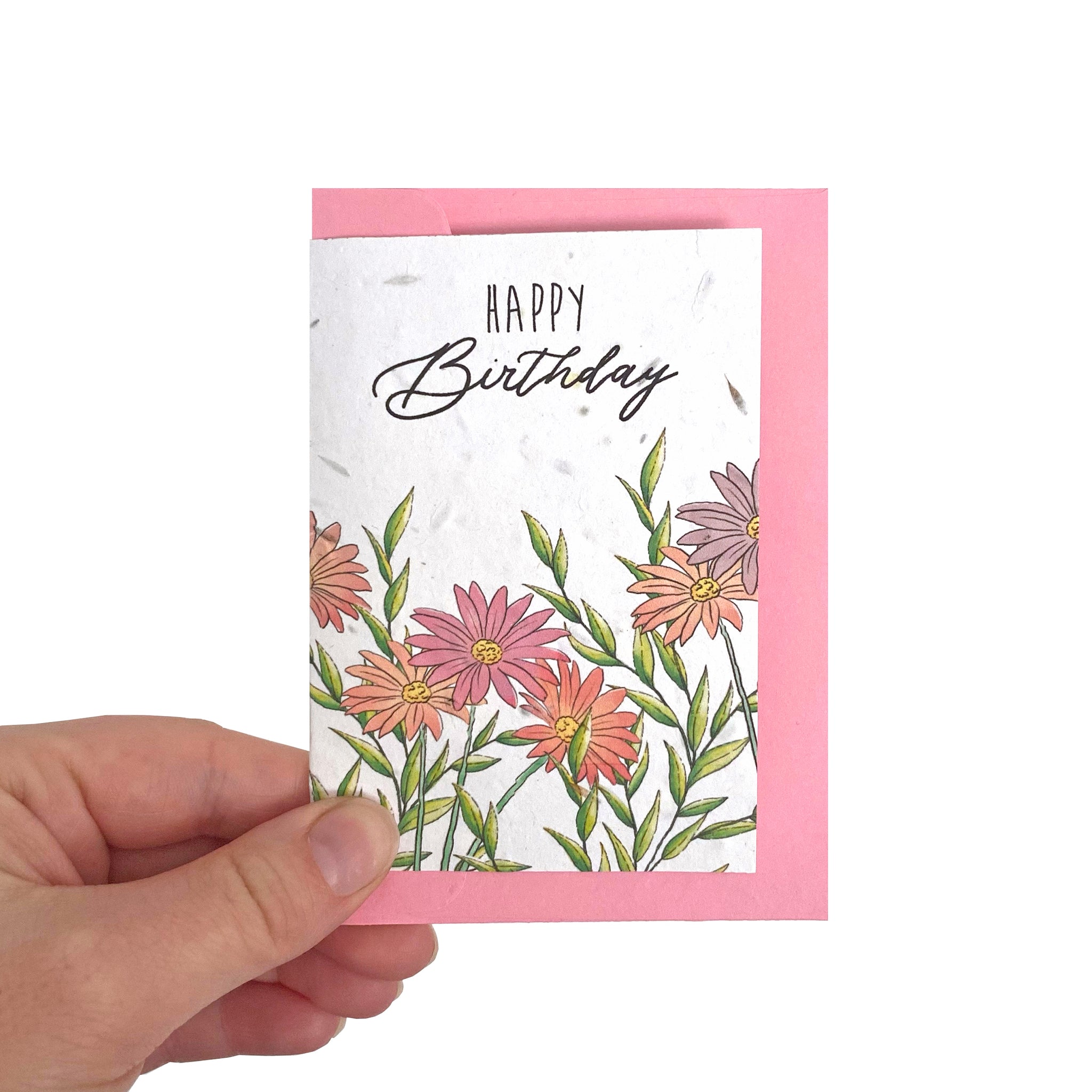 Daisy Seed Birthday Card - Neon Magpie