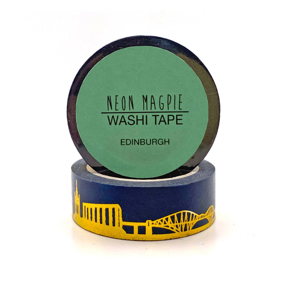 Neon Magpie Edinburgh skyline washi tape