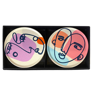 Set of 6 Face Coasters