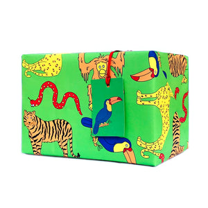 Jungle Wrapping Paper and Gift Tags - Neon Magpie