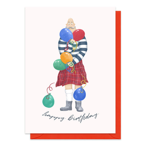 Balloons and Kilt Card
