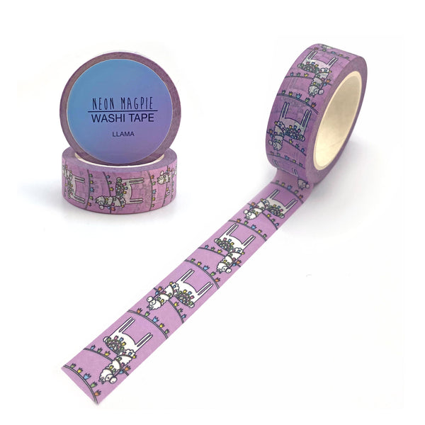 Llama Washi Tape - Neon Magpie