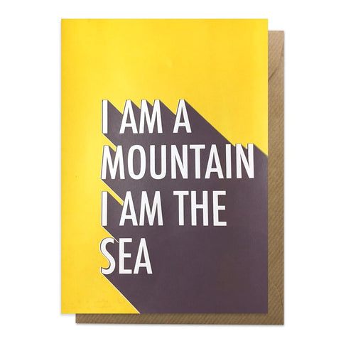 I am a mountain lyric card