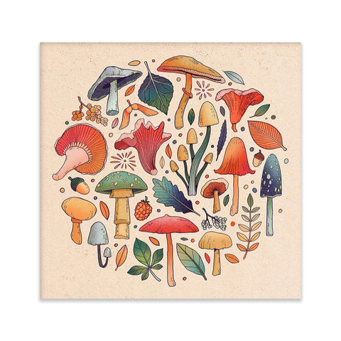 Mushroom Art Print Square