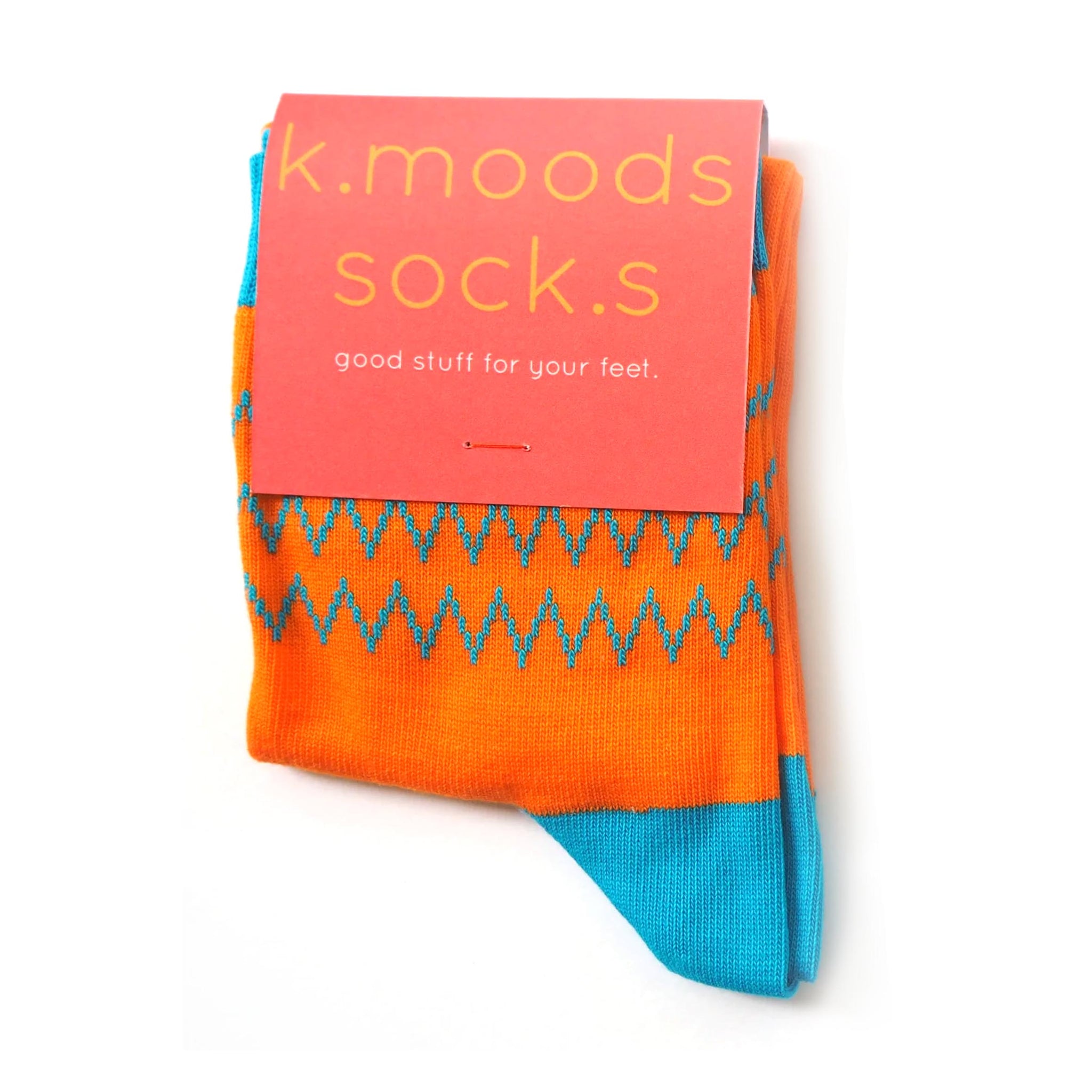 Orange Zig-Zag Socks