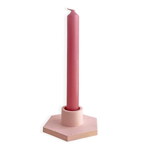 Pink Candle Stick Holder