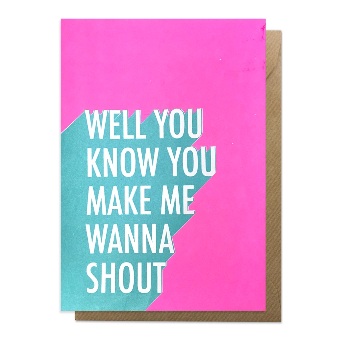 Shout lyrics greeting card