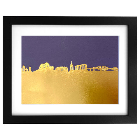 Edinburgh Skyline Gold Art Print
