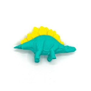 Green stegosaurus eraser