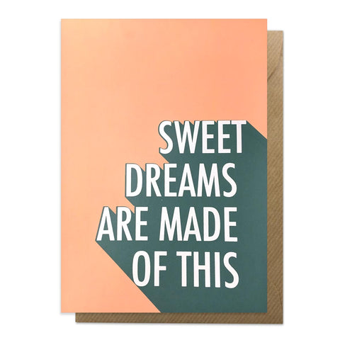 Sweet Dreams lyric card