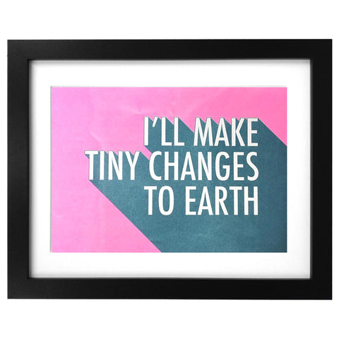 Unframed Tiny Changes Risograph Print - Neon Magpie