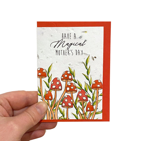 Toadstool Mother's Day Seed Card - Neon Magpie