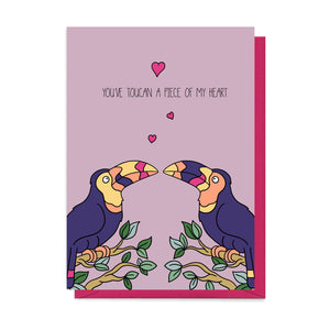 Toucan Valentine's Card - Neon Magpie