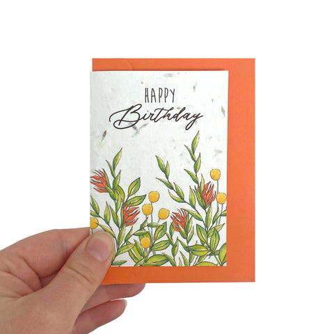 Tropical Seed Birthday Card - Neon Magpie